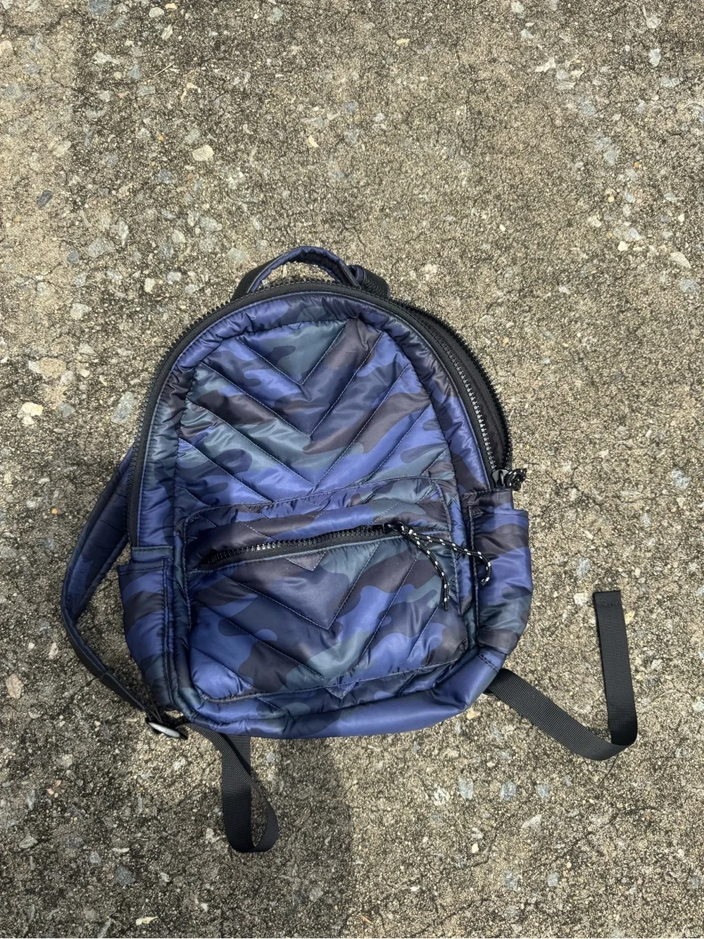 Laundry By Shelli Segal Navy Blue Quilted Mini Backpack
